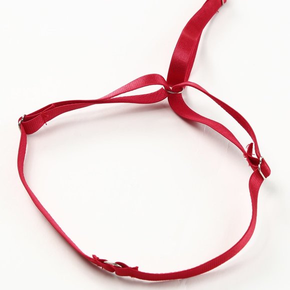 Red Lace Trim Heart Print Valentines Lingerie Set - Picture 15 of 16